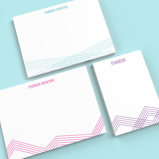 Modern Lines Flat Note Card Collection